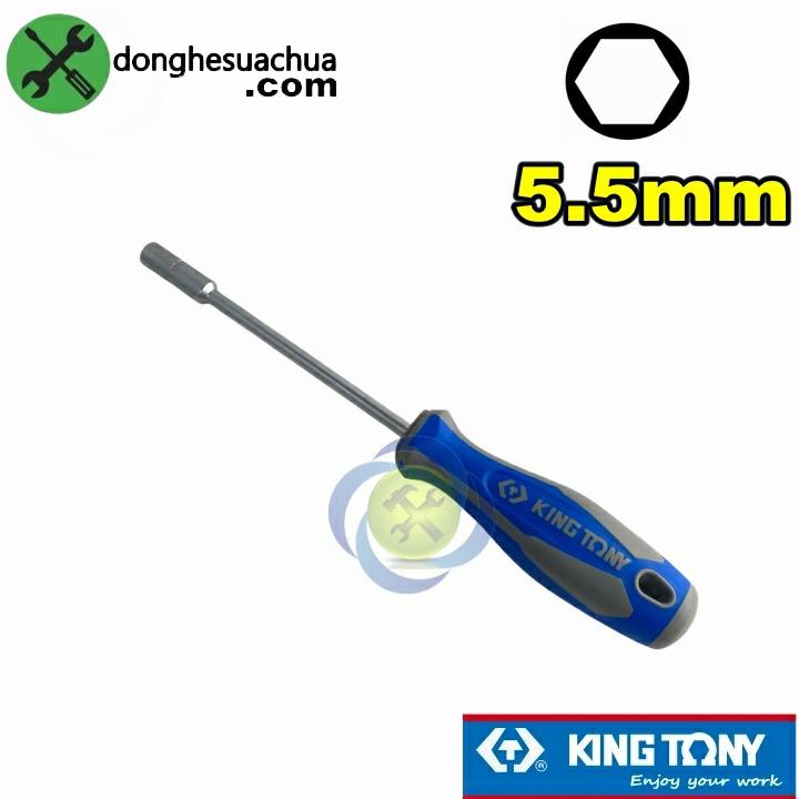 Cán vặn đầu tuýp 5.5mm Kingtony 1450-5.5 dài 125mm cán cao su