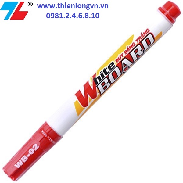 Hộp 20 cây bút lông bảng nhỏ Thiên Long; WB-02 mực đỏ