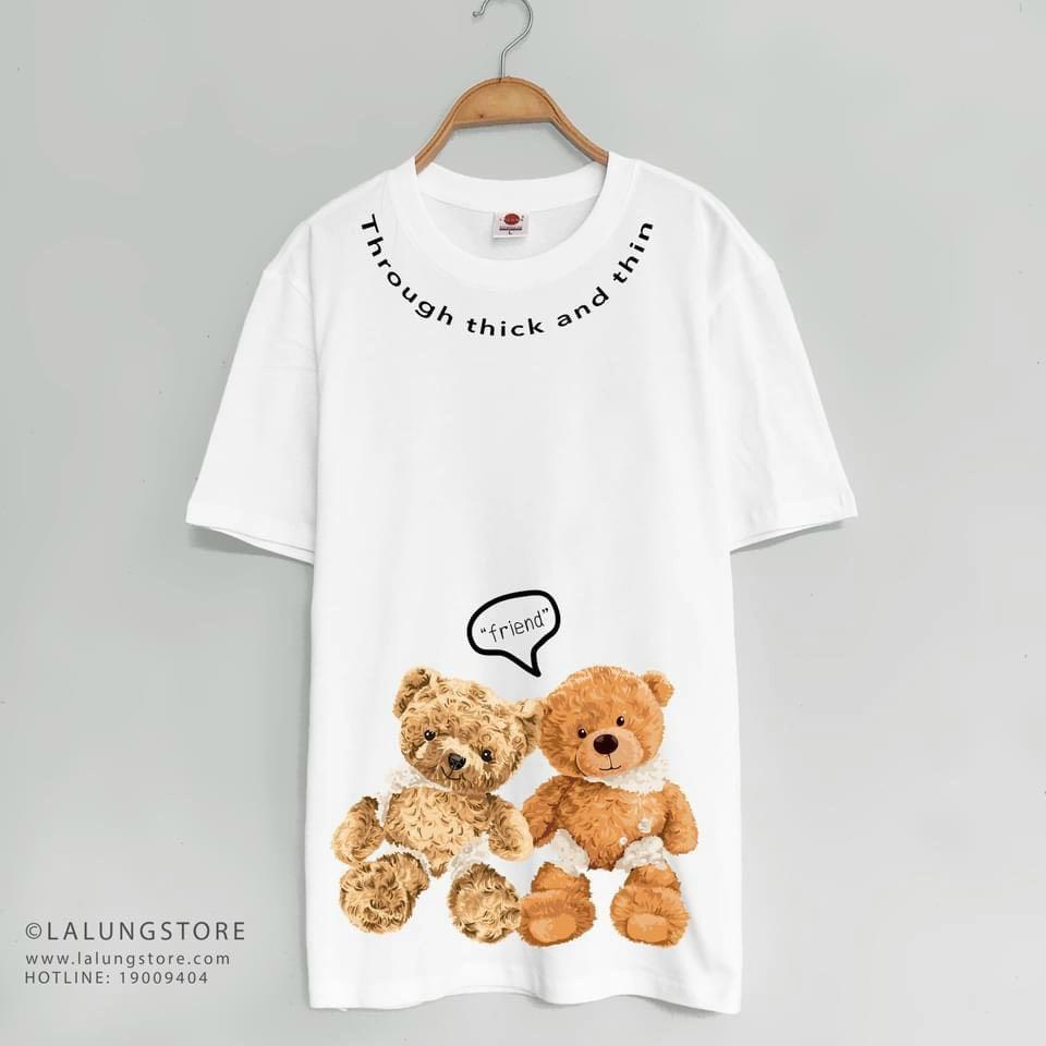 ÁO THUN UNISEX NAM NỮ gấu friend