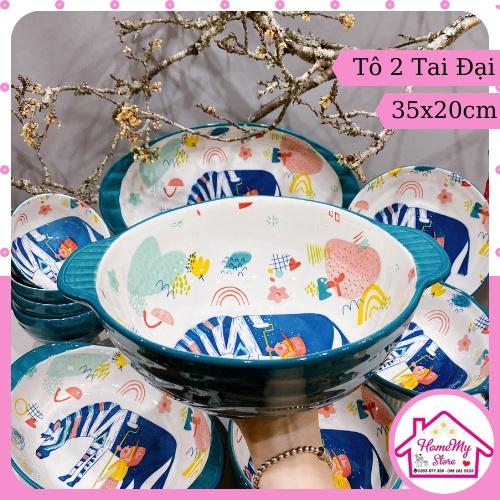 Set Bát Đĩa Decor Ngựa Vằn Bát Ăn Cơm Chén Dĩa Dễ Thương Bát Ăn Dặm Cho Bé