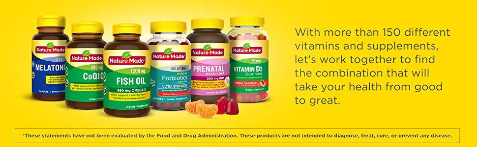 With more than 150 different vitamins and supplements, let's work together to find the combination