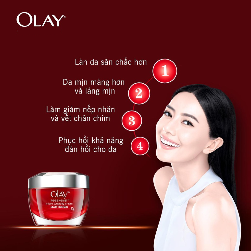 Combo Kem Dưỡng OLAY REGENERIST Đỏ Ban Ngày và Ban Đêm 50G