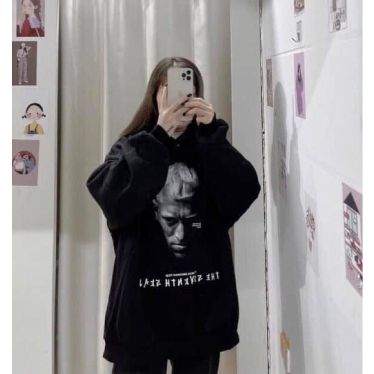 Áo hoodie mặt chàng trai dòng chữ TTA