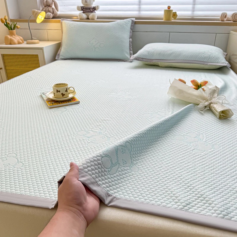 Chiếu Điều Hòa Băng Lạnh Dệt Hoa Văn Từ Sợi Băng Đậu Cảm Giác Mát Lạnh Có Thể Giặt Máy Làm Từ Tencel Mềm Mại