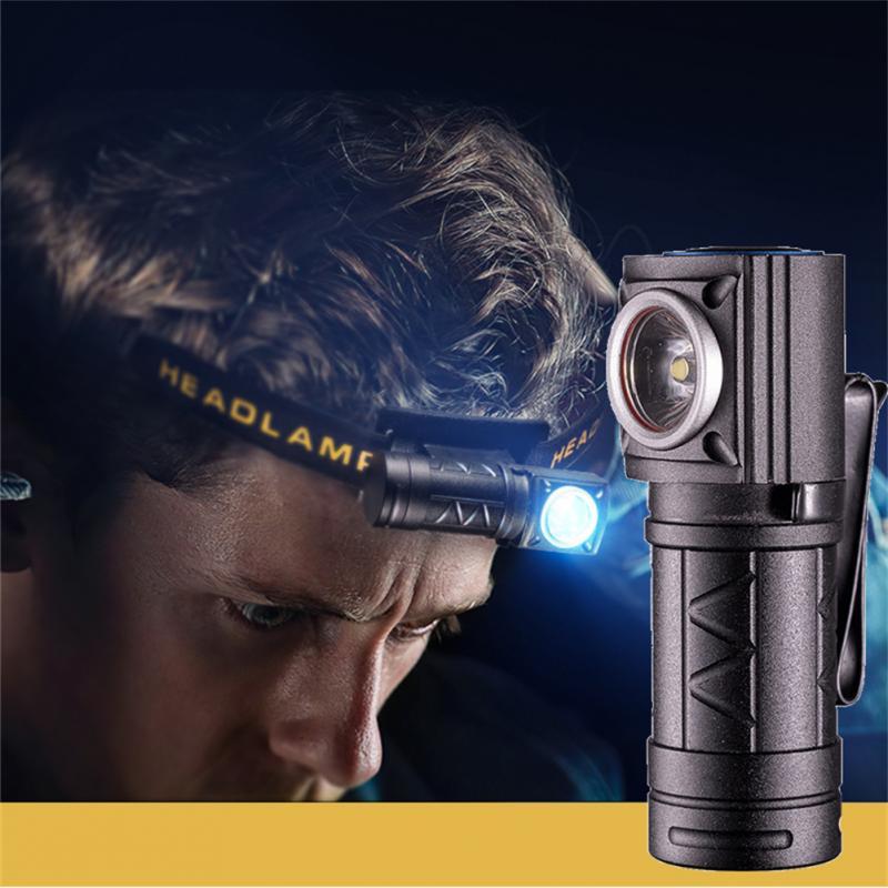 XPG Mini Flashlight 10W LED Headlamp Tactical Outdoor Camping Hiking Strong Light 550 Lumens IPX6 USB Rechargeable Flashlight