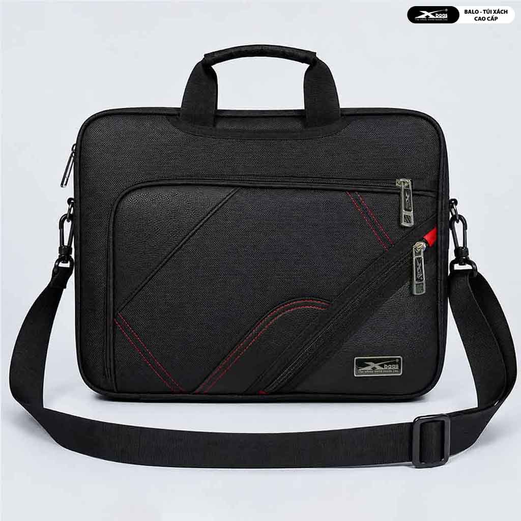 Cặp Laptop Công Sở Nam Xbags Mutil Class Pro Đen Chỉ Đỏ Sang Trọng 15.6 Inch - XB4103