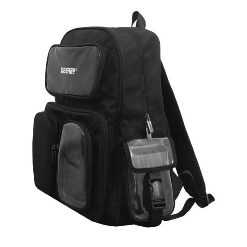 Balo Degrey Đen Túi Hộp Basic Backpack 2810 Clothes Shop Balo Đen Đi Học Đi Chơi Nhiều Ngăn Ulzzang Unisex