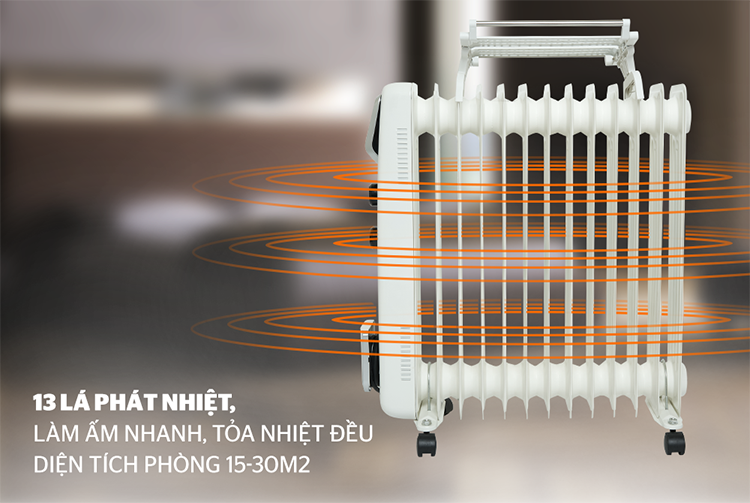 Máy Sưởi Dầu Sunhouse 13 Lá SHD7084 – Hàng Chính Hãng