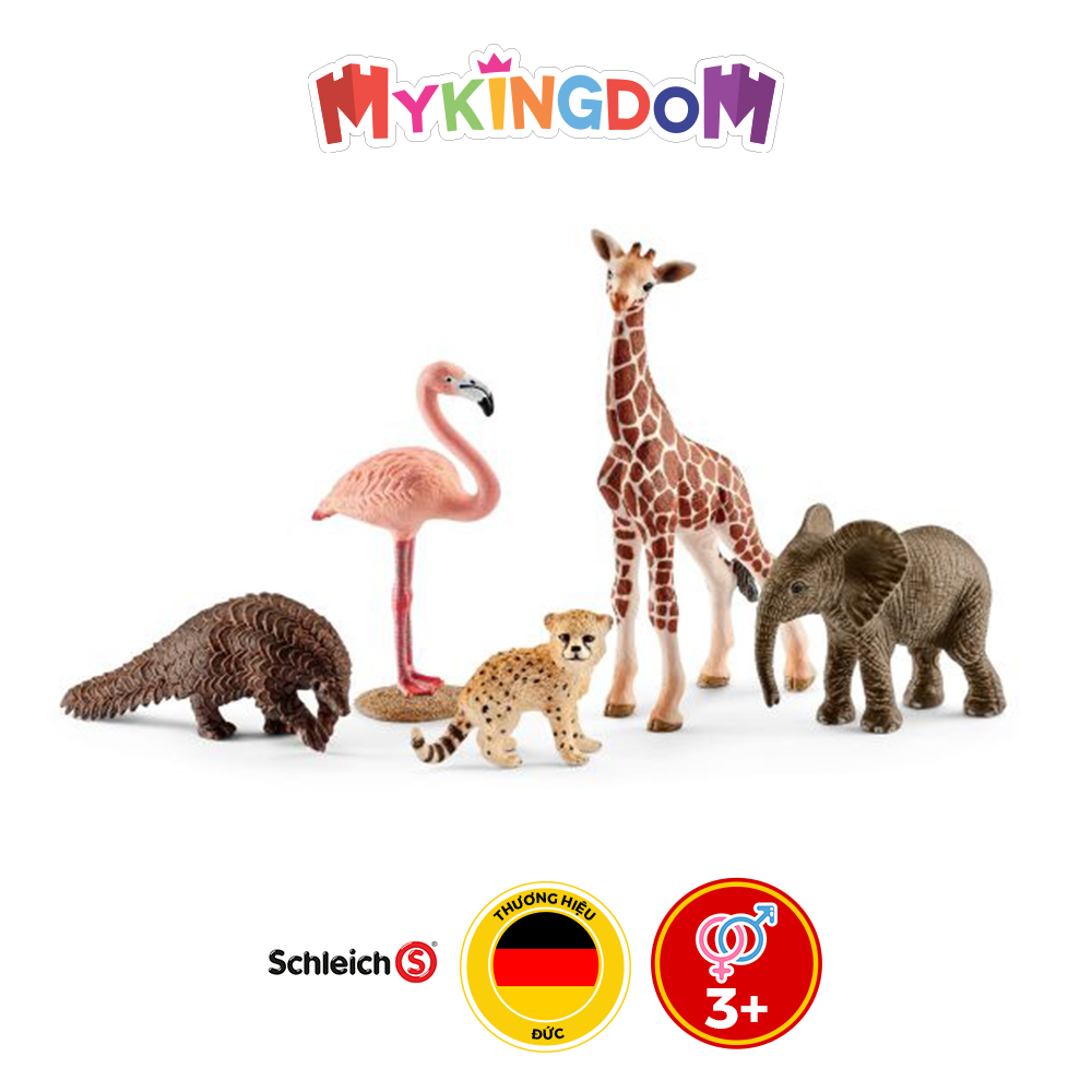 Bộ Đồ Chơi SCHLEICH Mô Hình Động Vật Hoang Dã Safari ( Hồng Hạc, Hươu Cao Cổ...) 42388