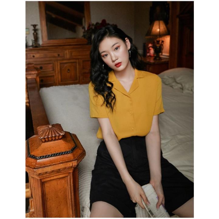 Áo Sơ Mi Nữ Ngắn Tay, Sơ Mi Công Sở Chất Vải Cao Cấp Dáng Suông, Form Chuẩn, Màu Cơ Bản Mặc Tôn Dáng.