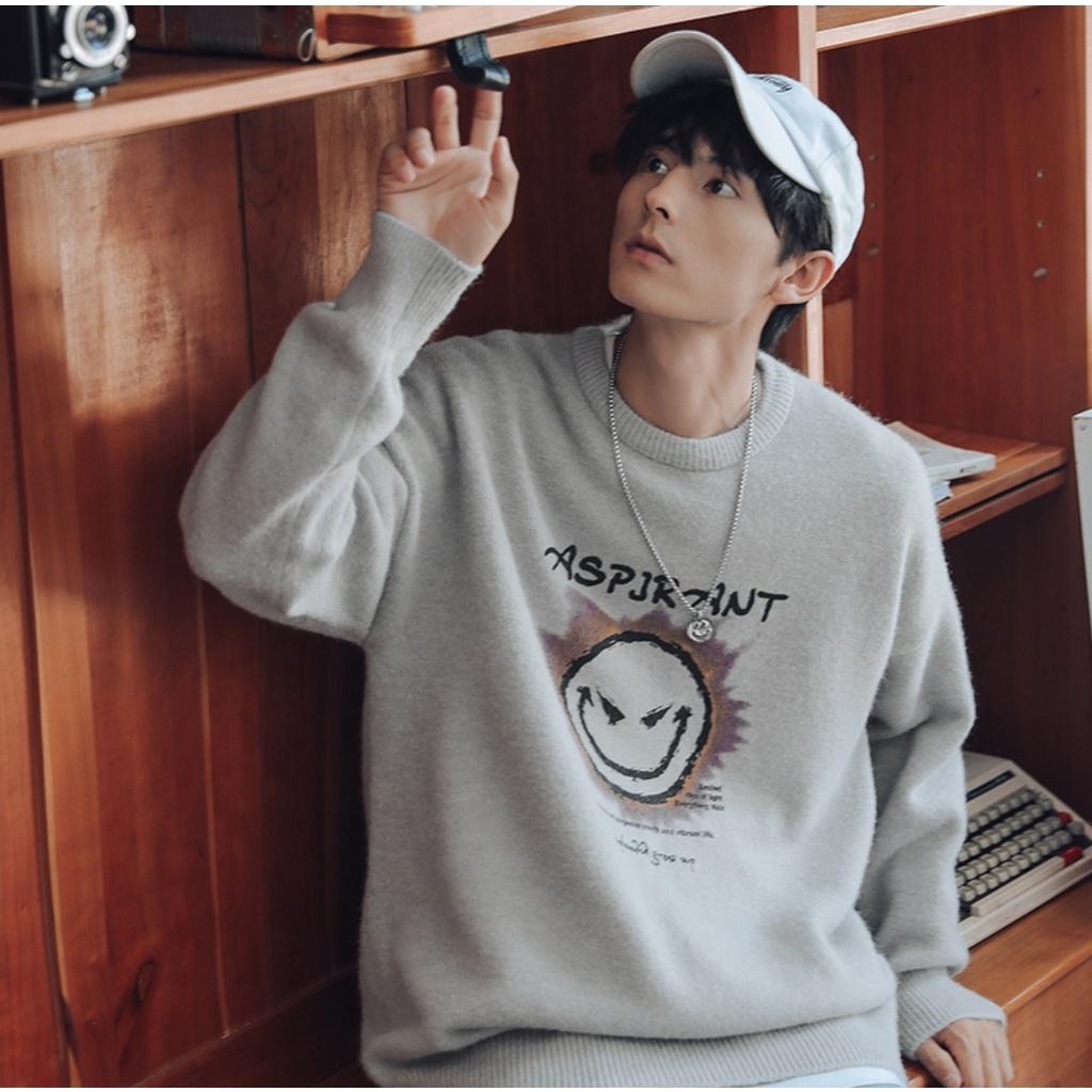 Áo len giữ nhiệt MEANSTORE len mùa đông nam nữ phong cách Hàn Quốc Ulzzang màu xanh, đen. xám