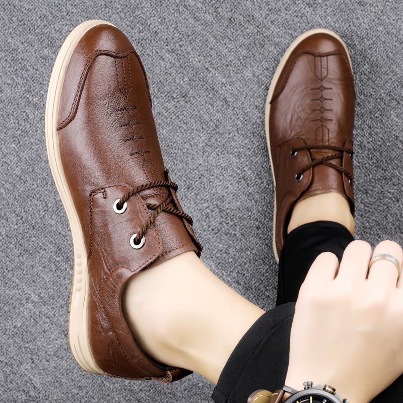 Giày da phong cách mới nhất giày đôi giày lưới màu đỏ giày thời trang giao hàng nhanh giày công sở chống mài mòn