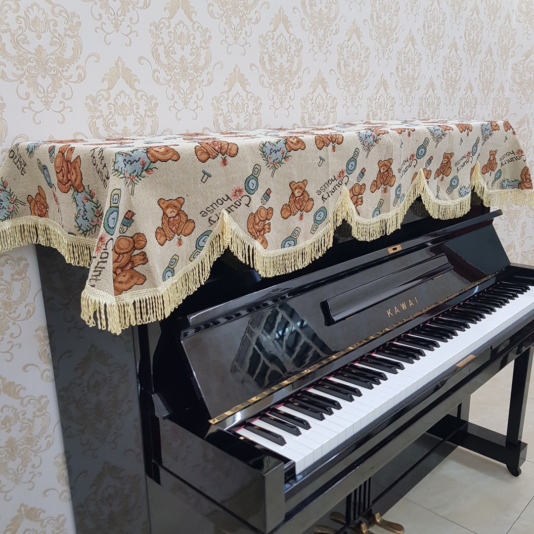 Khăn phủ đàn Piano họa tiết gấu