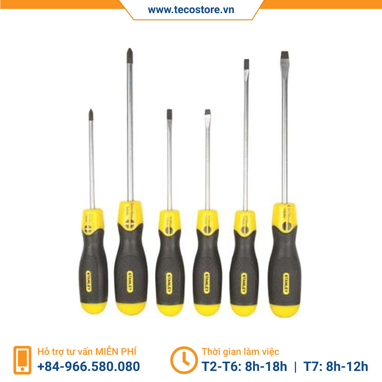 Bộ tuốc nơ vít 6 chi tiết Stanley STMT66672