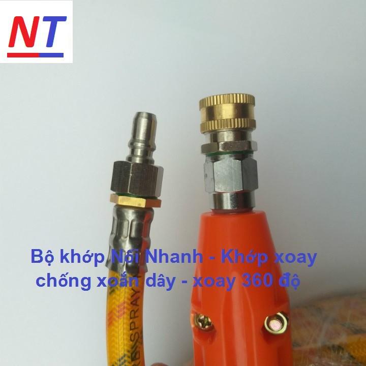 khớp nối nhanh - Khớp xoay chống xoắn dây phun xịt rửa xe ( CÚT BI 14mm)