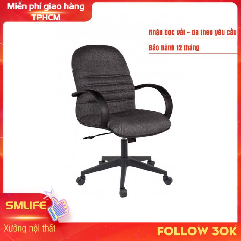 Ghế xoay văn phòng lưng trung bọc vải SMLIFE Malcolm