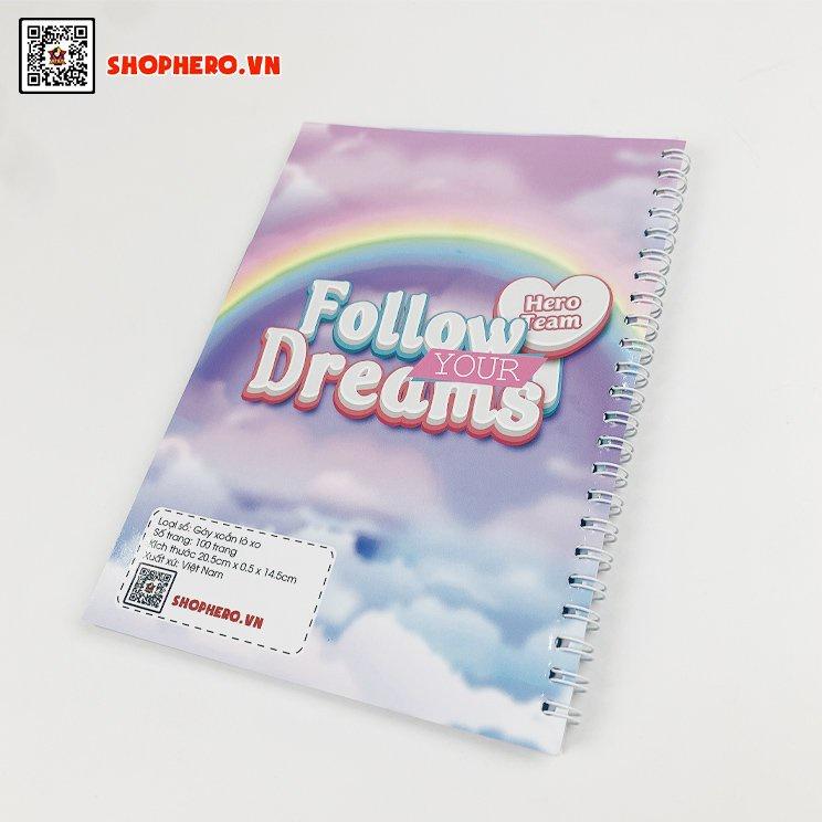 Sổ tay Hero Team flow dream bìa hồng