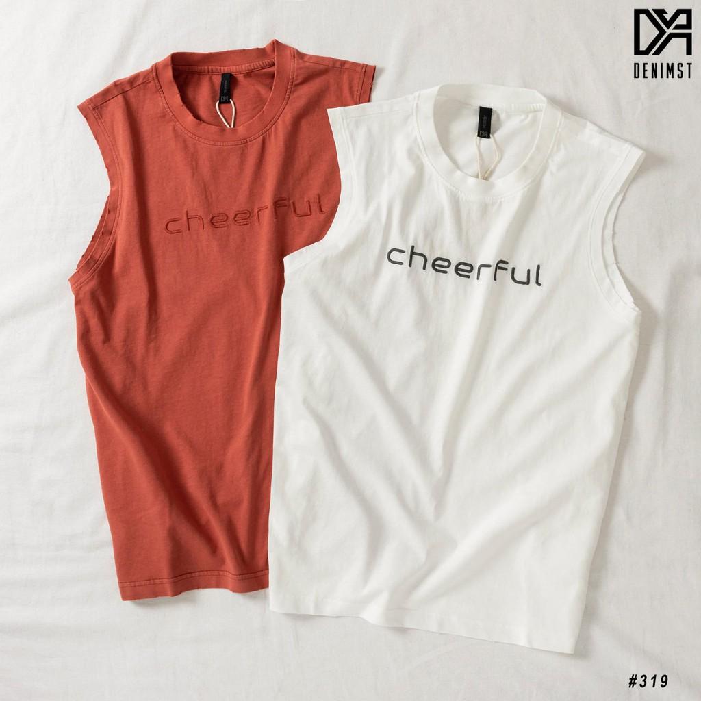 Áo tanktop CHEERFUL DENIMST Chất vải cotton 100% cõ dãn, thoáng mát,thấm hút mồ hôi, form regular fit 319