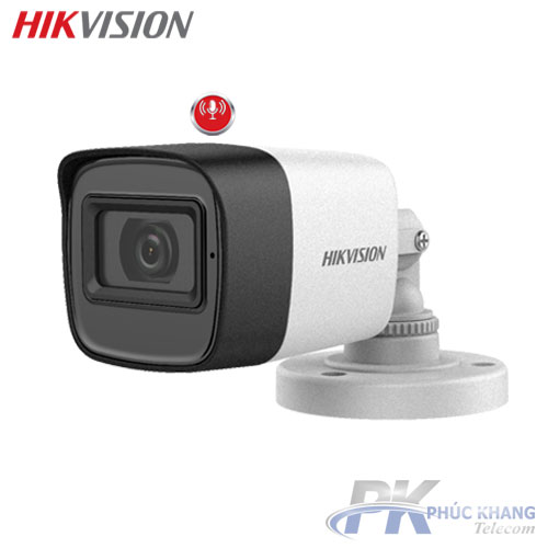 Camera Hikvision 2MP  Hỗ trợ 4 chuẩn tín hiệu TVI/AHD/CVI/CVBS  tích hợp Mic  DS-2CE16D0T-ITFS- Hàng Chính Hãng