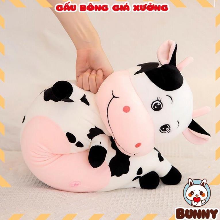 Gấu Bông Bò Sữa Siêu Kute Mềm Mịn Size 1m2 vải nhung mềm mịn tạo cảm giác thoải mái khi ôm. - Gấu bông