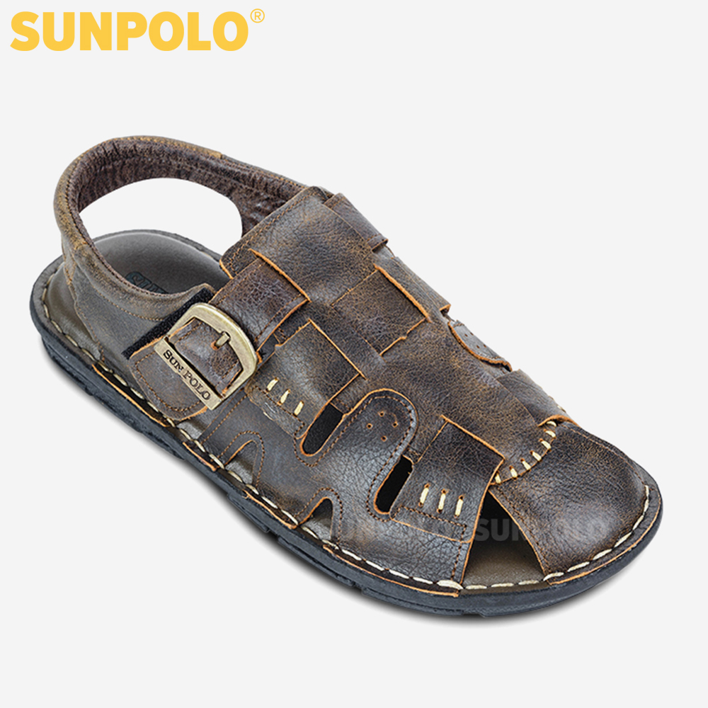 Giày Sandal Nam Da Bò Cao Cấp SUNPOLO SUSDA11