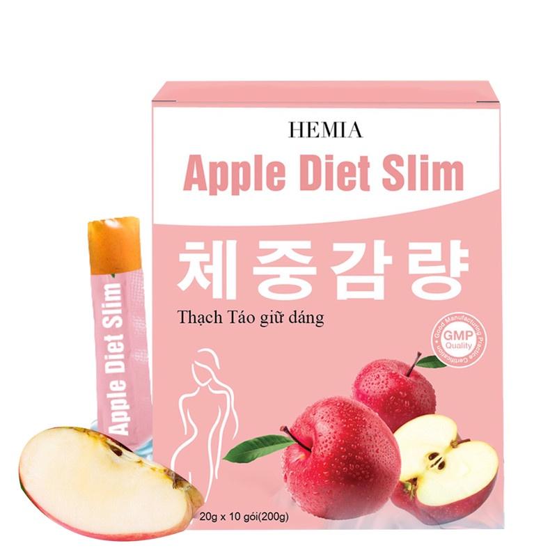 Thạch táo giảm cân Hemia 1 hộp 10 cái tác dụng giảm cân an toàn tại nhà hiệu quả chỉ một liệu trình