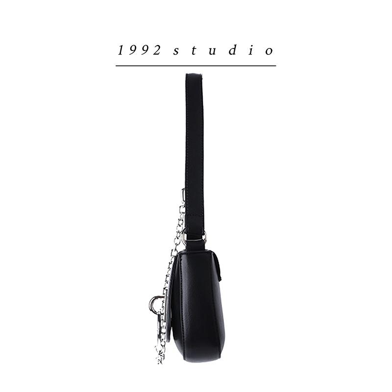 Túi xách nữ 1992 s t u d i o / CARYN BAG / màu đen 2 dây đeo vai, đeo chéo phối xích phụ kiện sành điệu