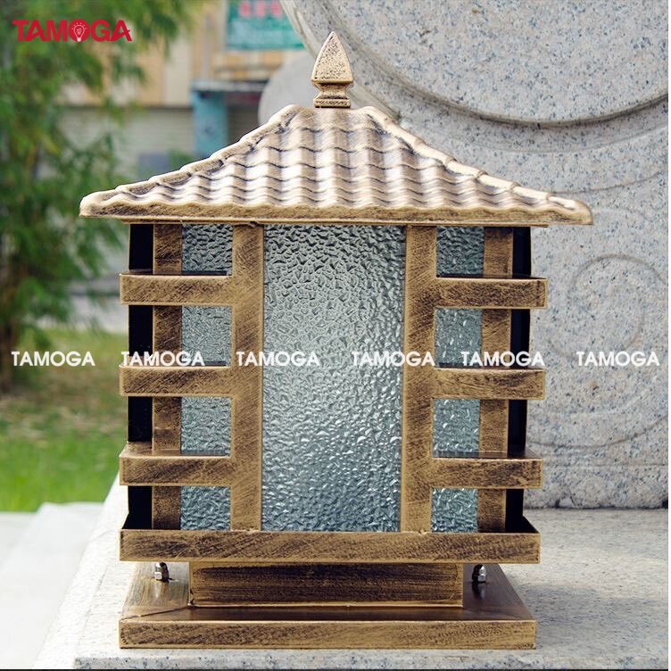 Đèn trụ cổng trang trí mái chùa TAMOGA UKINS cỡ 250mm và 200mm 802