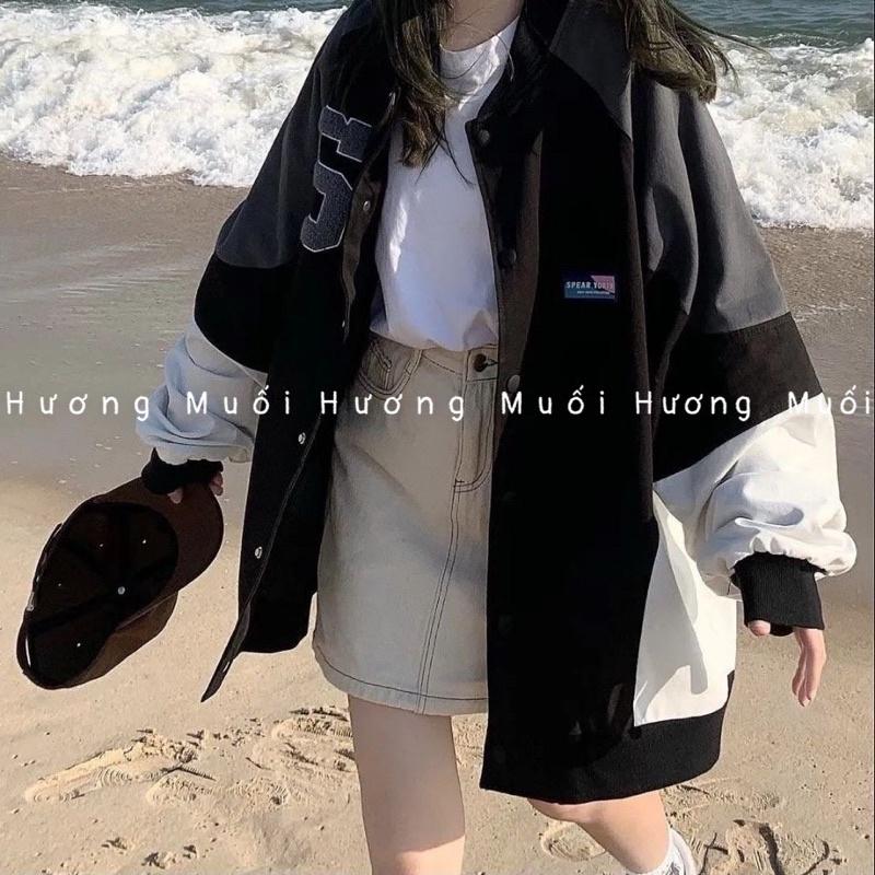 Áo bomber chữ S - mã #518 ảnh thật by Hương Muối