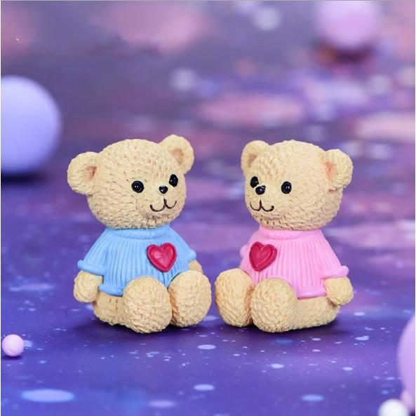 Mô hình gấu Teddy dễ thương cho các bạn làm móc khóa, DIY