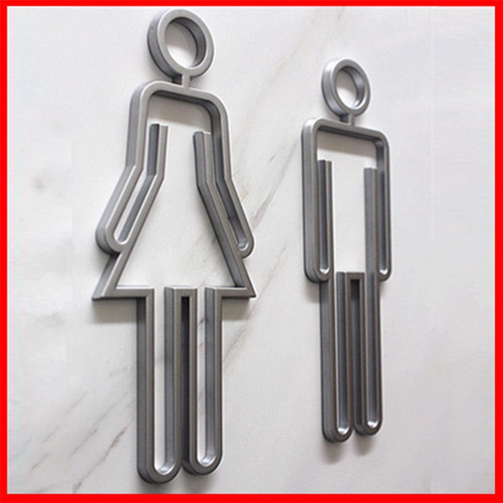 Hình ảnh Men Women Toilet Sign Washroom Lightweight Bathroom Sign for Bar Store Parks