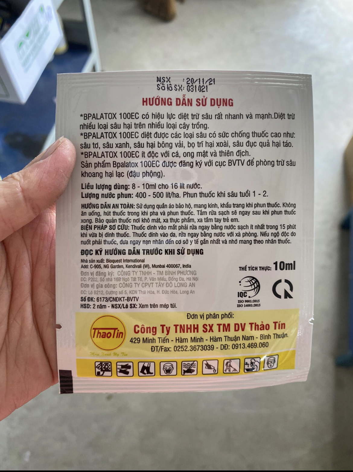 BPALATOX 100EC - Chế phẩm diệt kiến, bọ trĩ, sâu gây hại cây trồng