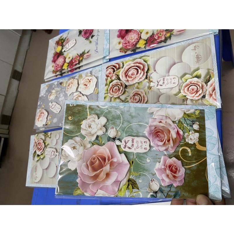 Thiệp chúc mừng Ngày Quốc Tế Phụ Nữ 8/3 Loại 3D TO ĐẸP KT: 13 x 22Cm