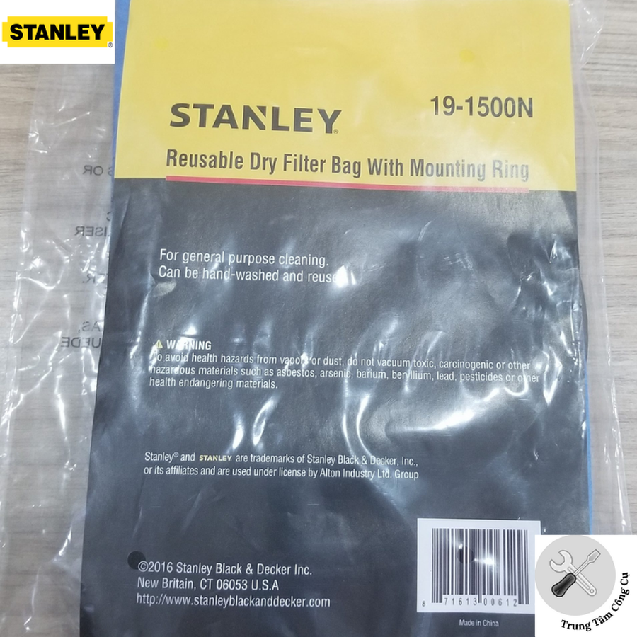 LỌC GIẤY VÀ VÒNG GIỮ MODEL 19-1500N DÙNG CHO MÁY HÚT BỤI STANLEY SL19116, SL19116P