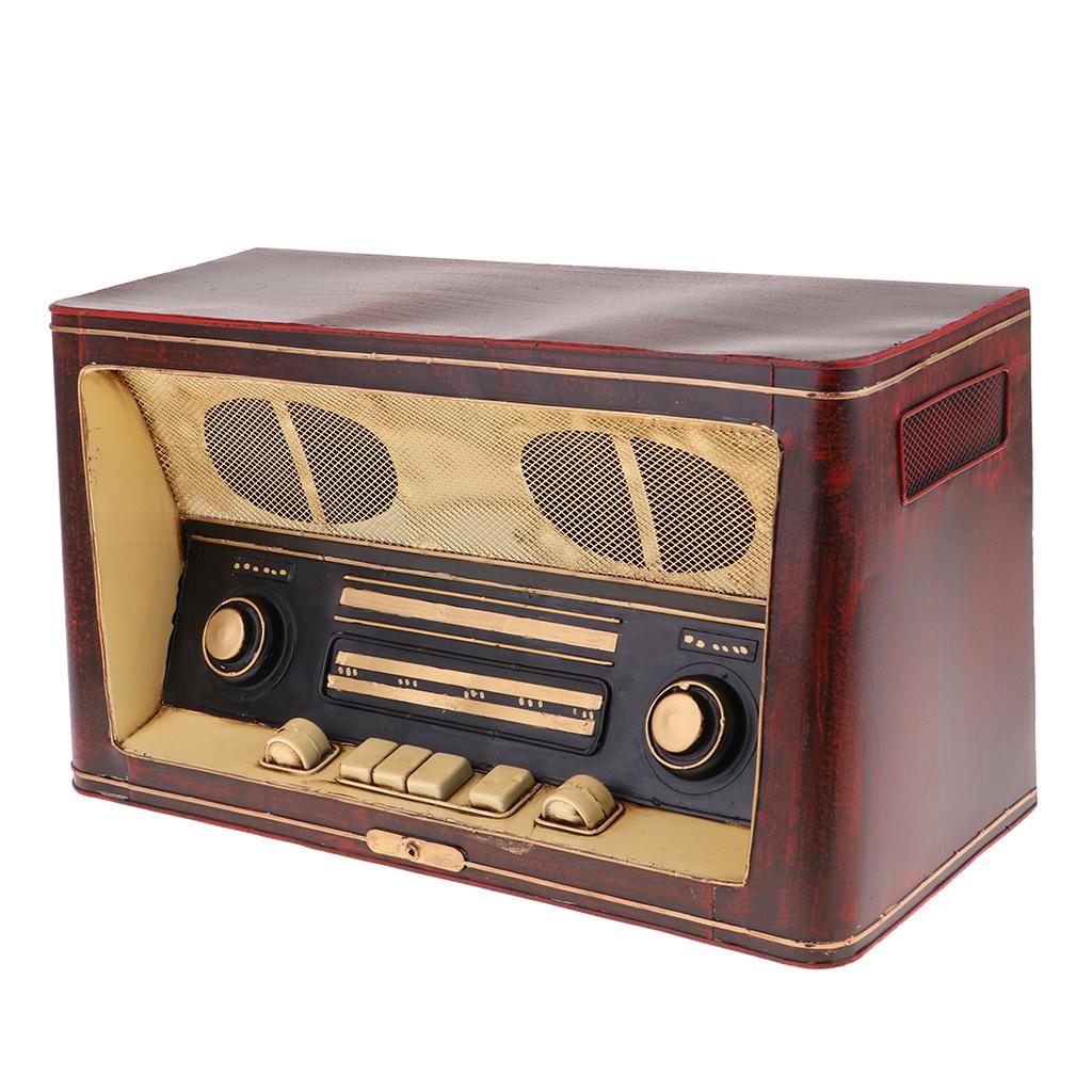 Sắt Đài Phát Thanh Mẫu Retro Hoài Cổ Đồ Trang Trí Thanh Phòng Ngủ Trang Trí Nhà Đạo Cụ