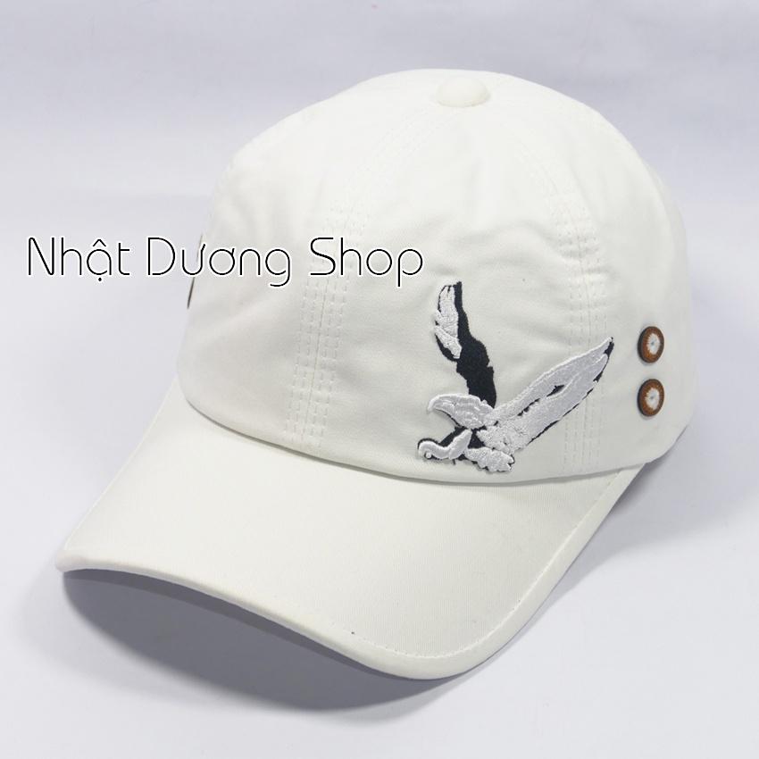 Nón kết kaki thêu dại bàng cao câp- Chất liệu kaki thích hợp cho tín đồ tuổi teen mê nón xịn.