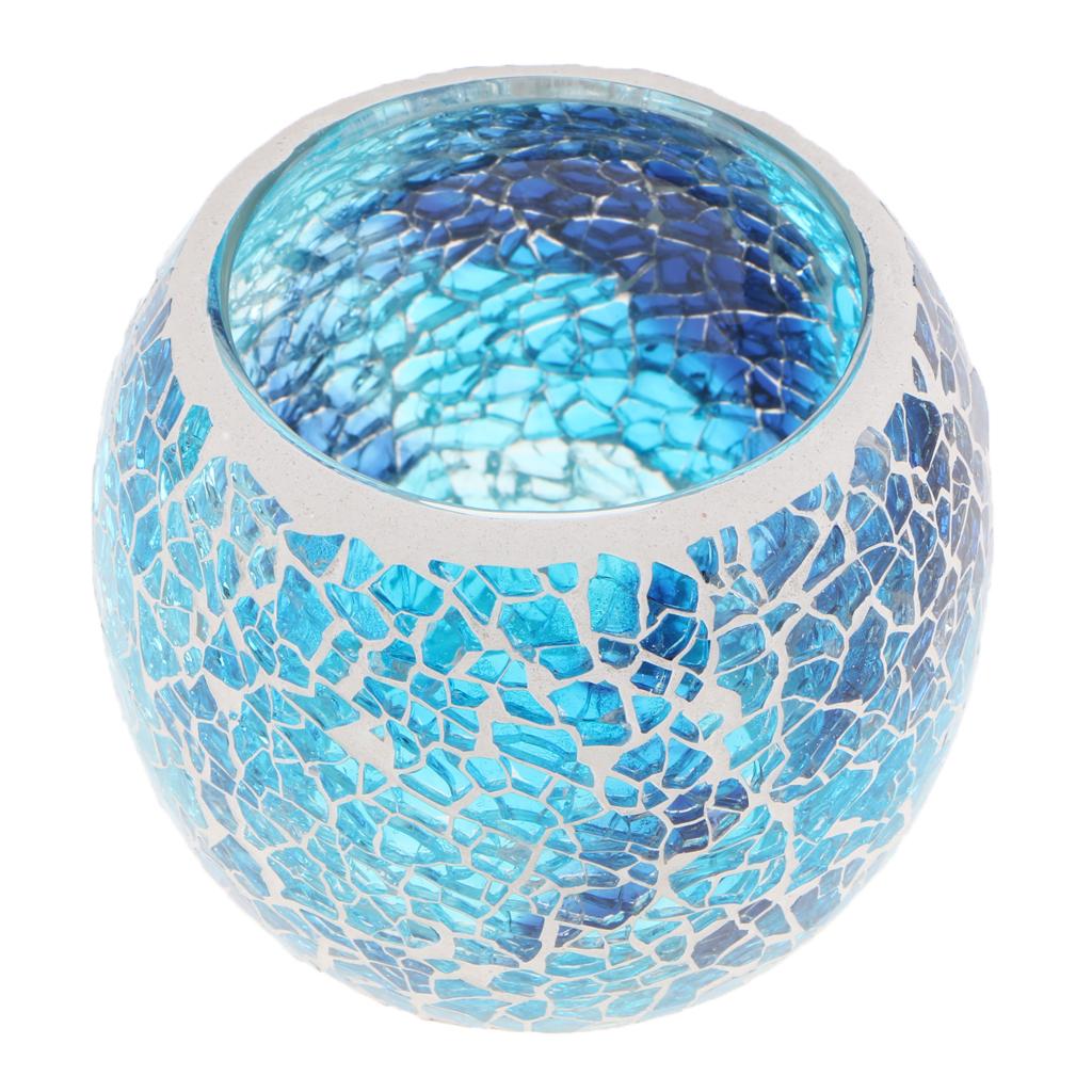 5Pcs Moroccan Mosaic Glass Votive Tea Light Holder Candelabra Candlestick Set A