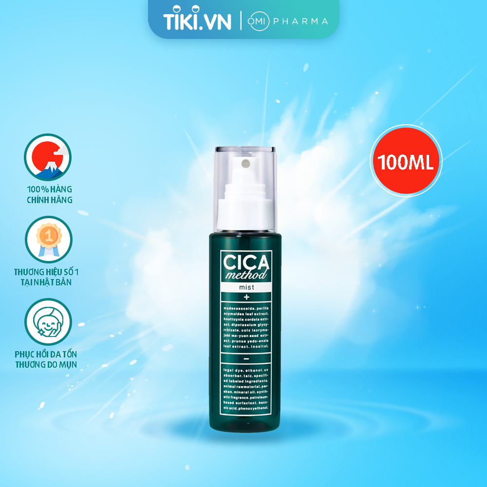 XỊT PHUN SƯƠNG DƯỠNG ẨM, NGỪA MỤN VÀ PHỤC HỒI DA TỔN THƯƠNG DO MỤN CICA METHOD