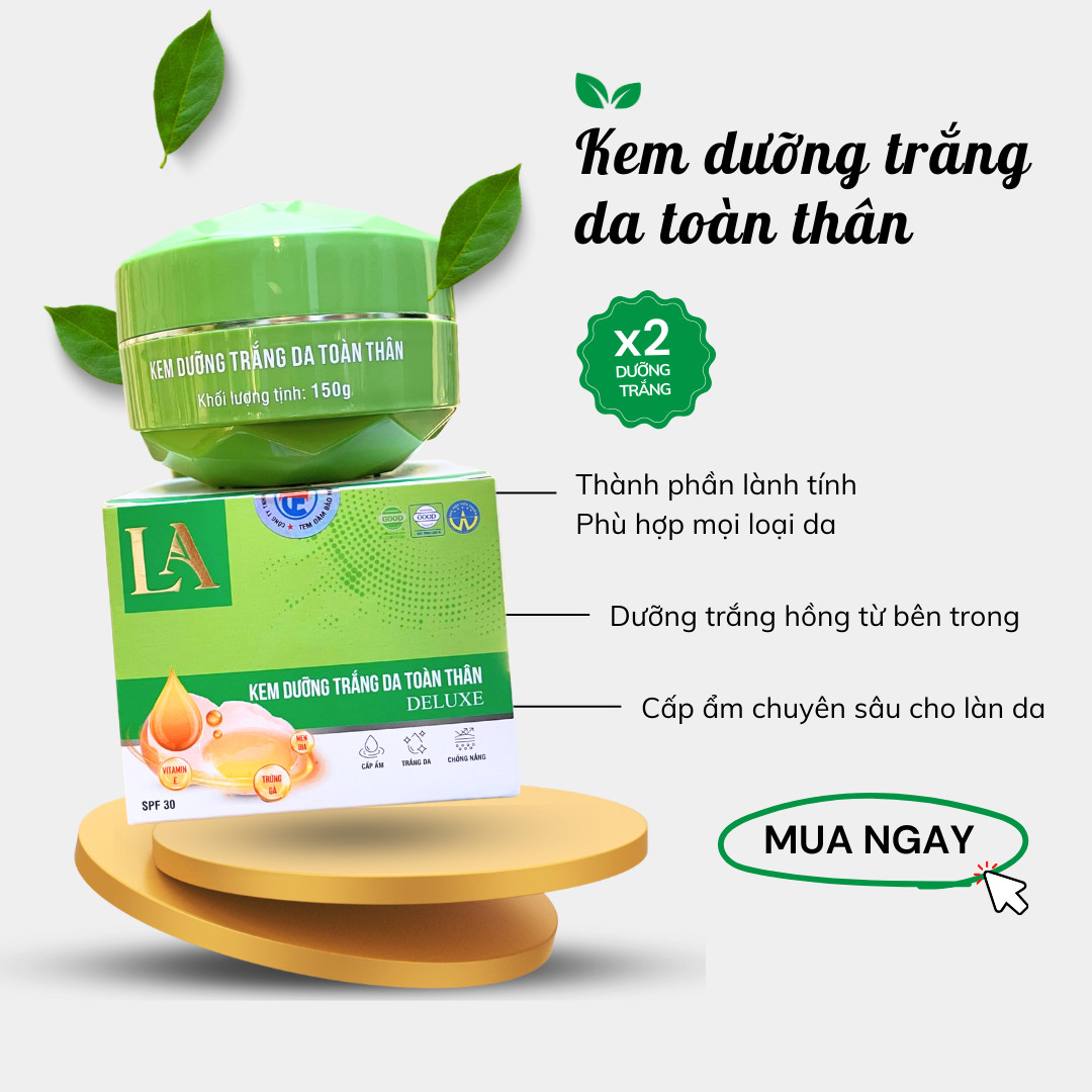 KEM DƯỠNG TRẮNG DA TOÀN THÂN LA DELUXE CHÍNH HÃNG - DƯỠNG DA TRẮNG SÁNG BẬT TÔNG