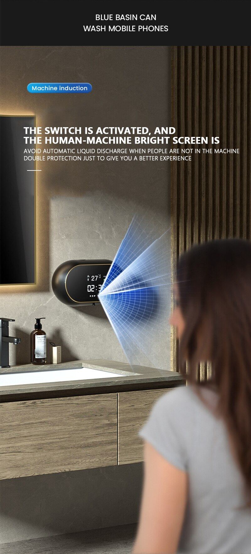 Hộp Đựng Xà Phòng Cảm Biến Từ Xa BASIN BOXTECH + Tặng kèm chai dung dịch tạo bọt - Home and Garden