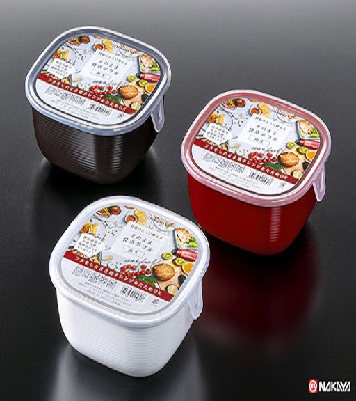 Combo 2 hộp nhựa cao cấp Nhật Bản Nakaya 860ml & 410ml chuyên dụng dùng trong lò vi sóng