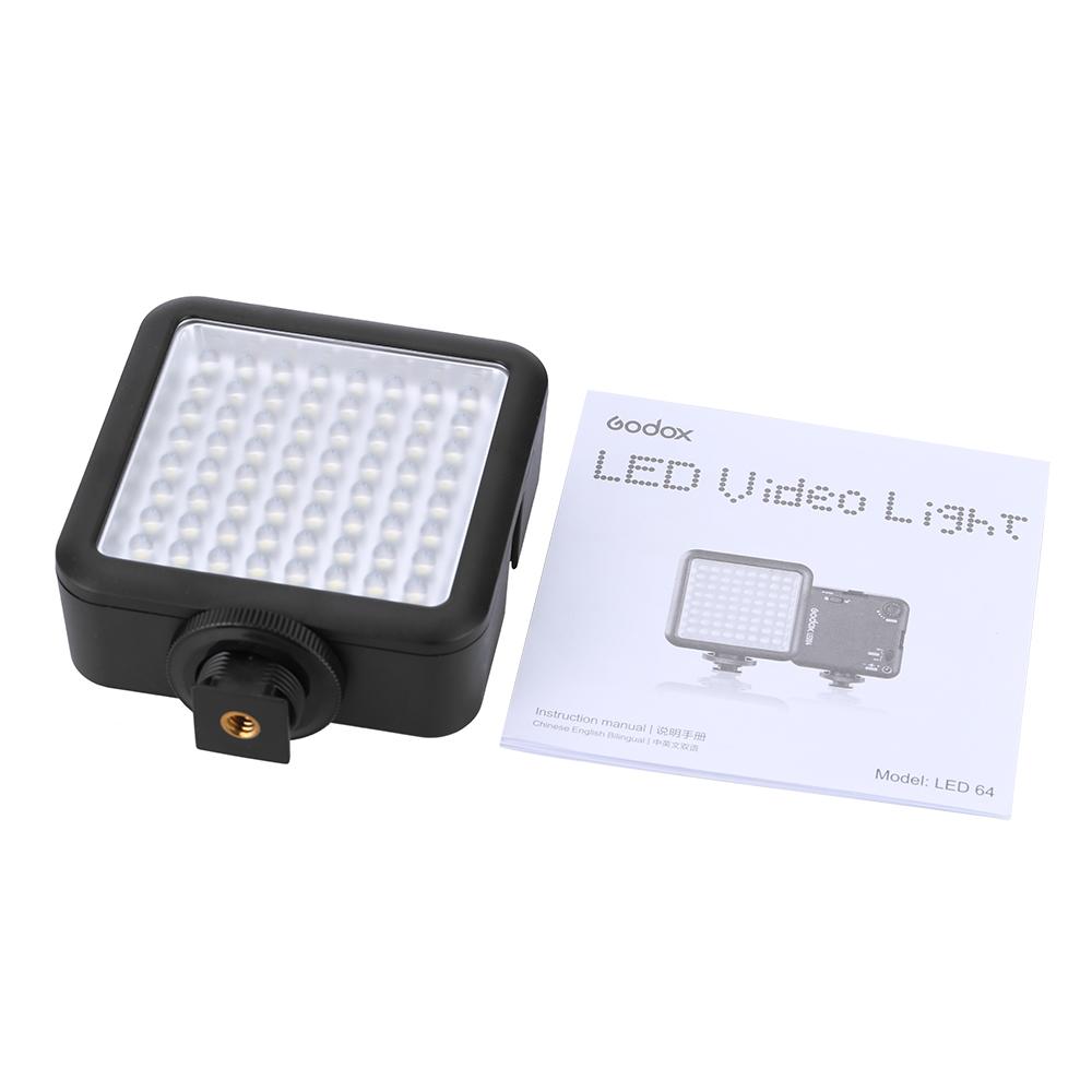 Đèn LED cho Máy ảnh DSLR quay phim mini DVR Godox LED64 Video Light 64