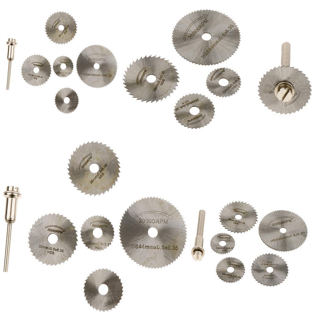 5 Pieces Wood HSS Cutting Discs Wheels 22mm-44mm 3.17mm Mandrel Rotary Tool