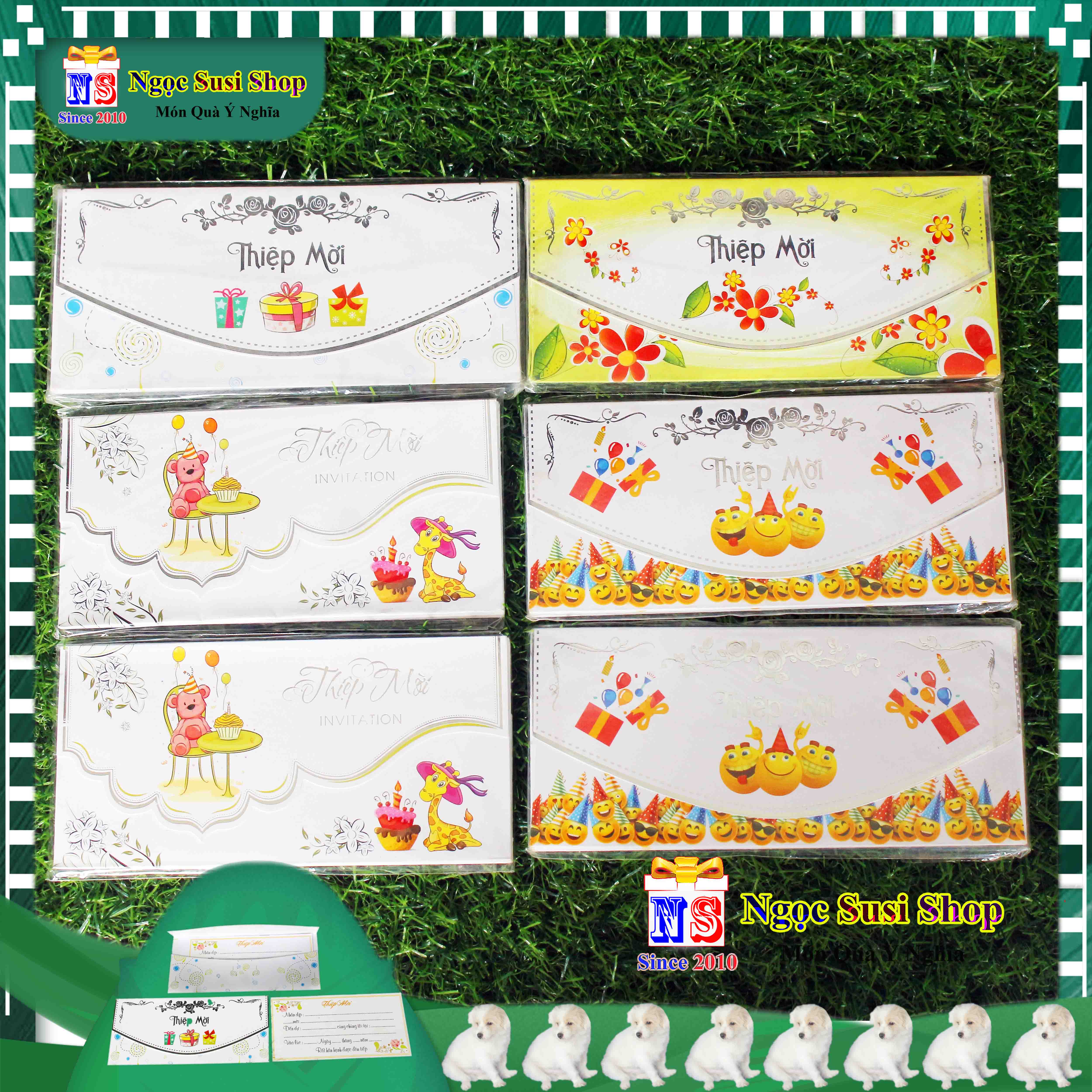 COMBO 5 THIỆP MỜI SINH NHẬT ĐÁM TIỆC THÔI NÔI BÌA CỨNG ĐẸP - NGẪU NHIÊN MẪU