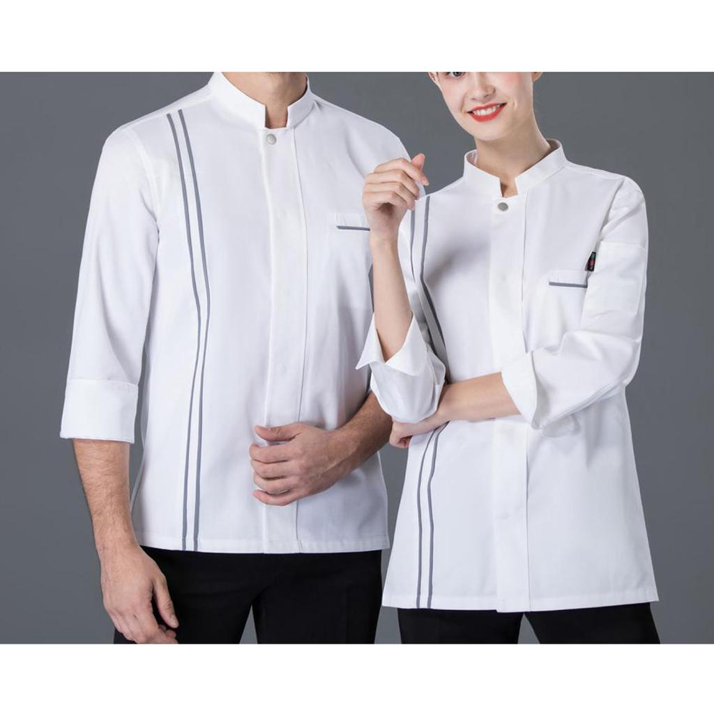 Winter Chef Jackets Long Sleeved Coat Hotels Kitchen Uniforms For Women Men