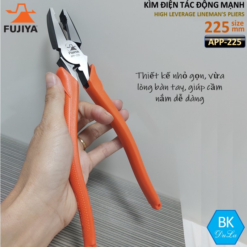 Kìm điện tác động mạnh cách điện  Fujiya APP-225 9inch / 225mm công nghệ Nhật Bản