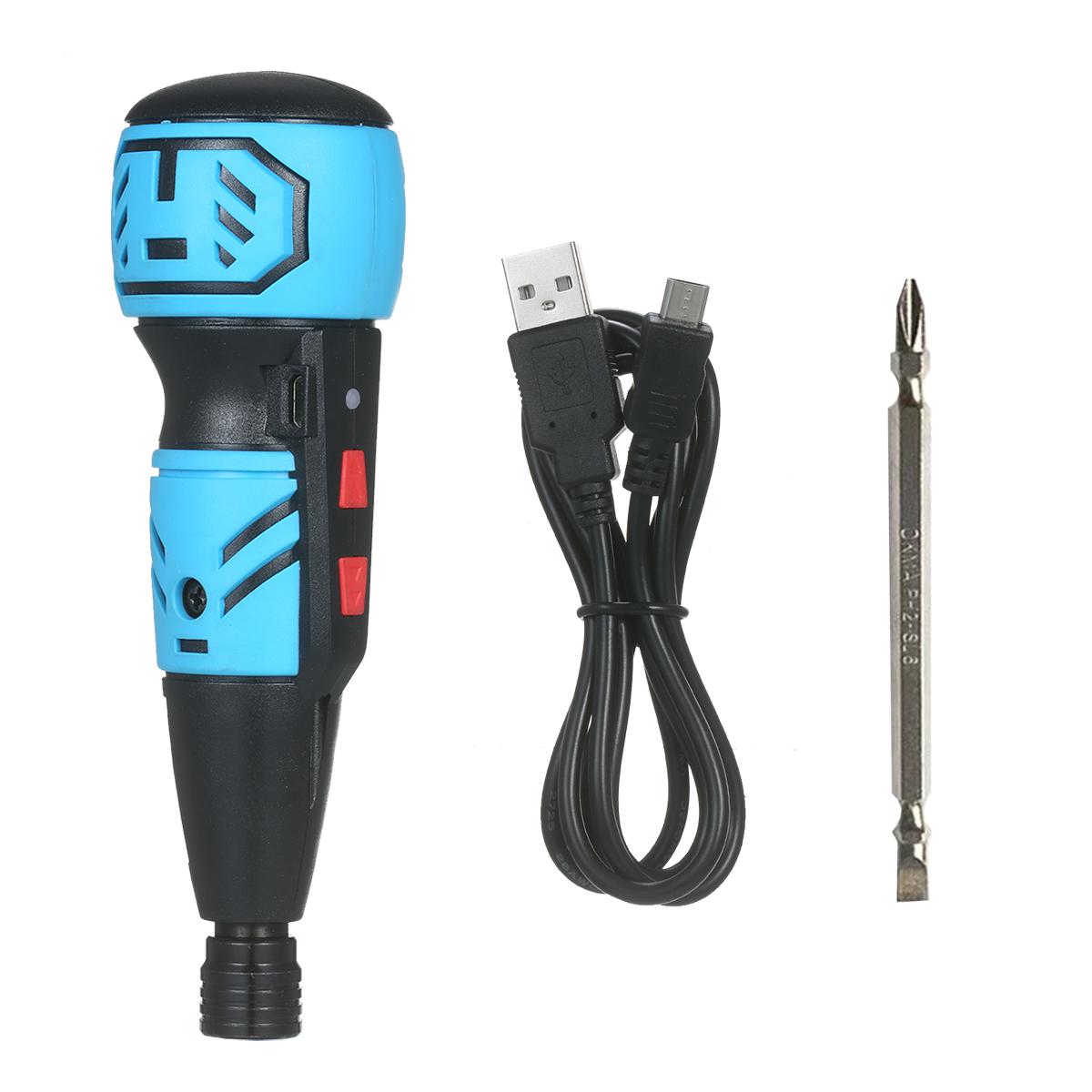 Cordless Screwdriver USB Rechargeable Mini Electric Screwdriver Portable Handheld Power Drill Screwdriver with LED Light