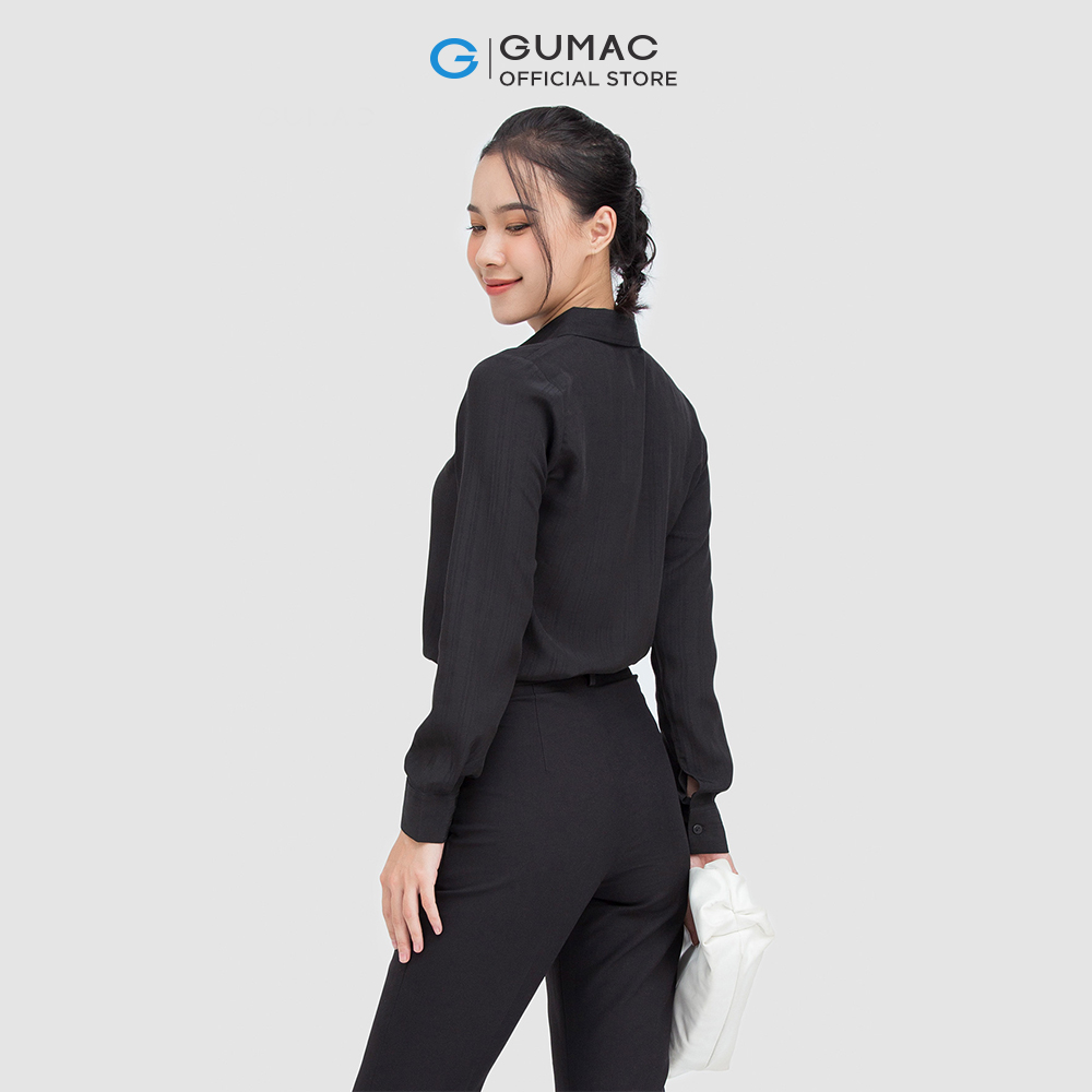 Áo sơ mi nữ GUMAC AC05003 giấu nút form basic nhiều màu thanh lịch