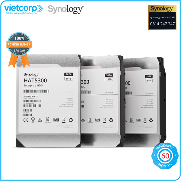 Ổ cứng NAS Synology HAT5300-16T 3.5 Sata 3 - Hàng Nhập Khẩu