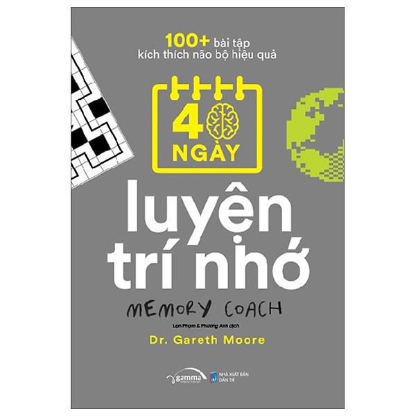 Sách 100+ Bài Tập Kích Thích Não Bộ Hiệu Quả: 40 Ngày Luyện Trí Nhớ - Alphabooks - BẢN QUYỀN